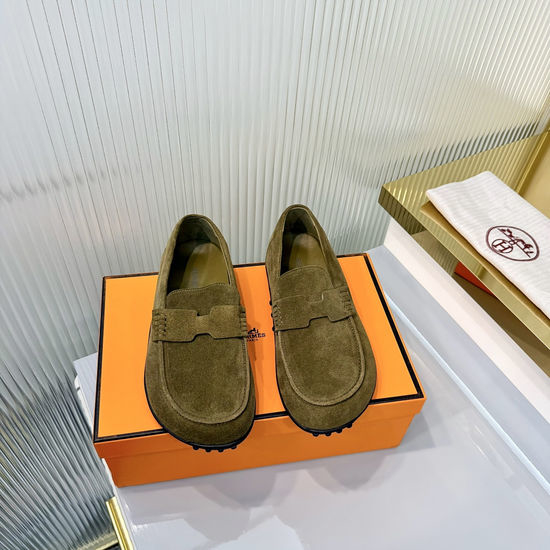 Hermes Custom Made Handcrafted Leather Loafers