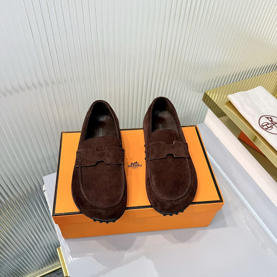 Hermes Custom Made Handcrafted Leather Loafers