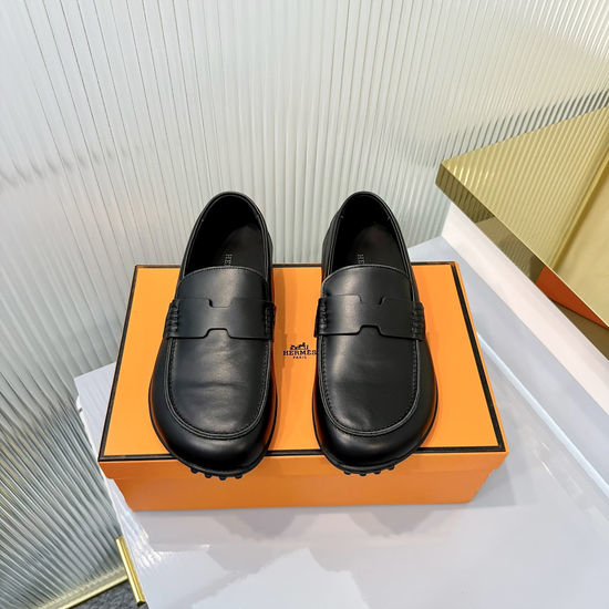 Hermes Custom Made Handcrafted Leather Loafers
