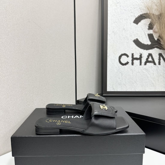 Chanel Genuine Leather Lined Classic Casual Sandals