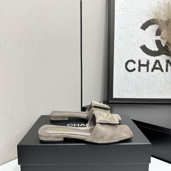 Chanel Genuine Leather Lined Classic Casual Sandals