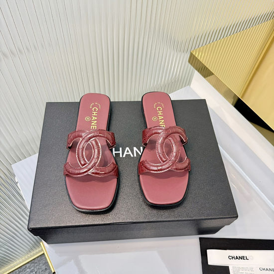 Chanel Elegant Versatile Soft Comfortable Flat Slides