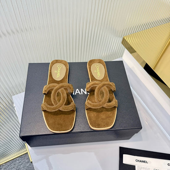 Chanel Elegant Versatile Soft Comfortable Flat Slides