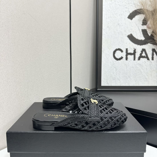 Chanel Woven Upper Sandals with Premium Leather Lining