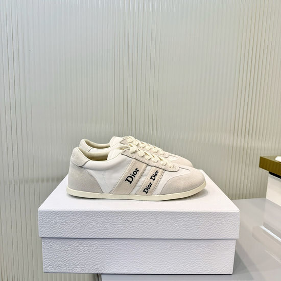 Christian Dior CD Casual Suede Stitched Sneakers Non-slip Rubber Sole