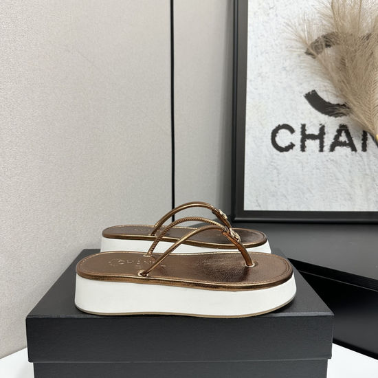 Chanel Satin Upper Soft Foam Sole Comfort Sandals