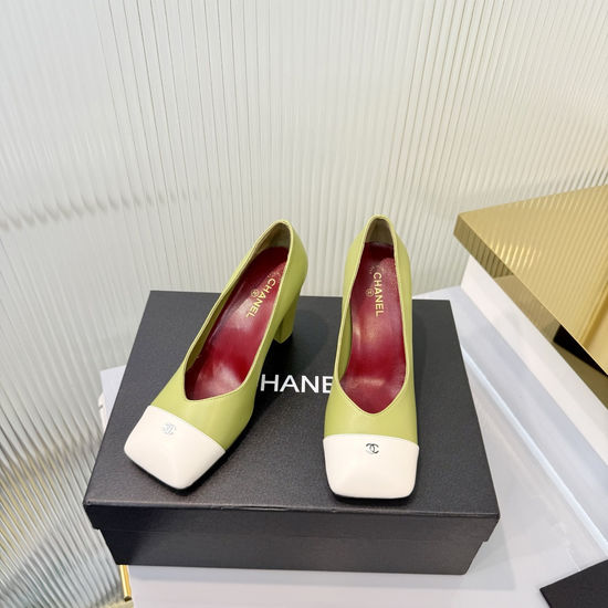 Chanel Classic High Heel Leather Ballet Dress Shoes