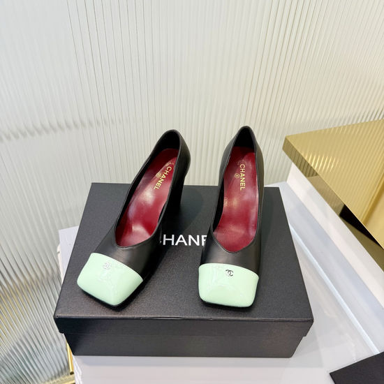 Chanel Classic High Heel Leather Ballet Dress Shoes