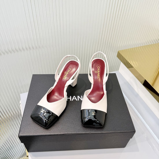 Chanel Classic High Heel Leather Ballet Dress Shoes