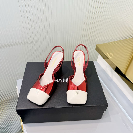 Chanel Classic High Heel Leather Ballet Dress Shoes