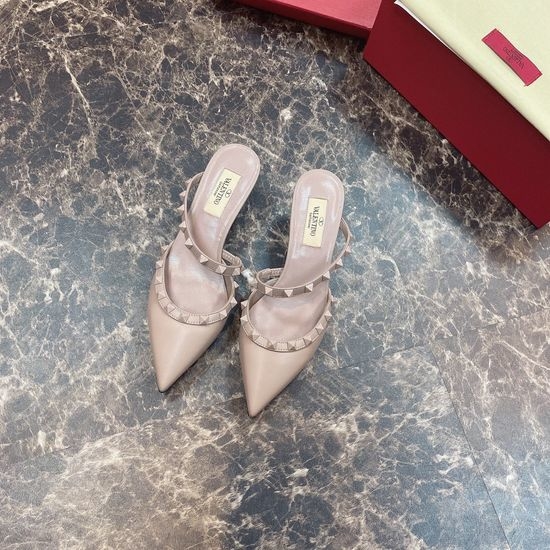 Valentino Single Strap Genuine Leather Sole Casual Heels
