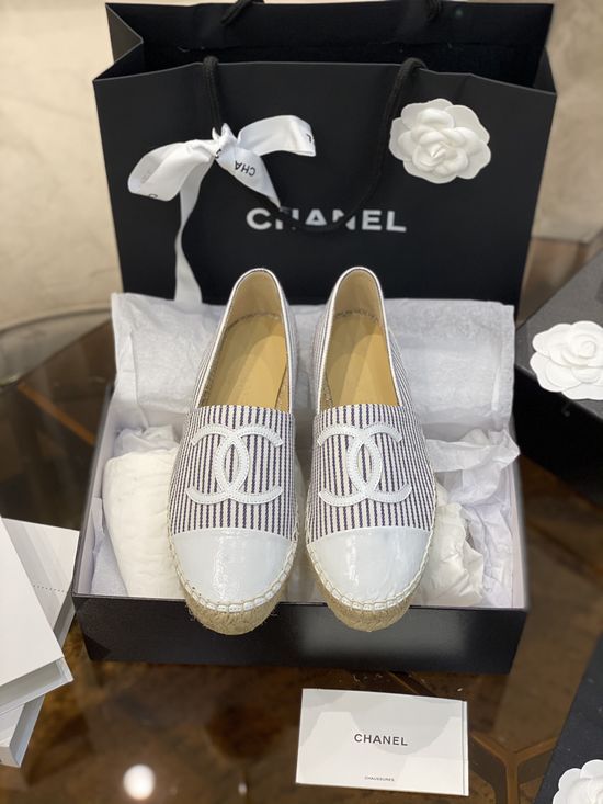 Chanel Nautical Stripe Espadrilles Classic Comfortable Casual Footwear