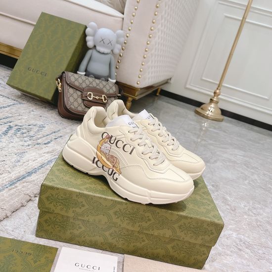 Gucci Premium Leather Casual Shoes Comfortable Versatile Fashion Footwear