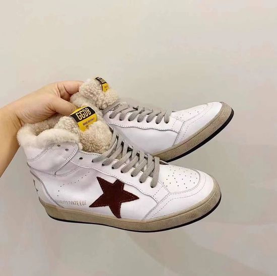 Golden Goose Warm High Top Leather Lined Comfortable Casual Shoes