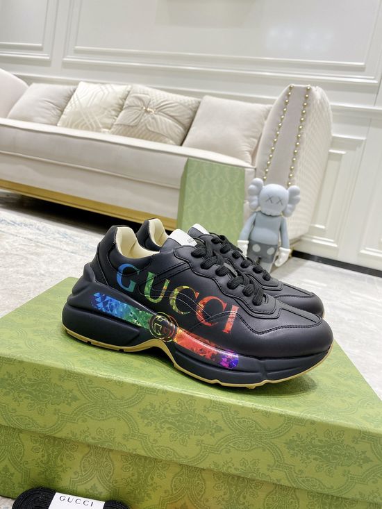Gucci Premium Leather Casual Shoes Comfortable Versatile Fashion Footwear