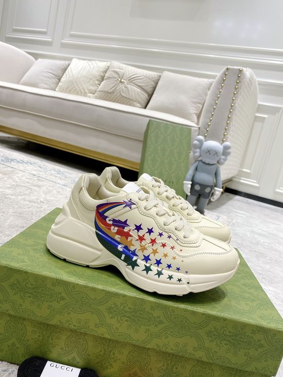 Gucci Premium Leather Casual Shoes Comfortable Versatile Fashion Footwear