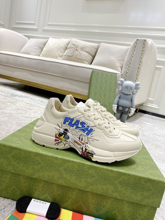 Gucci Premium Leather Casual Shoes Comfortable Versatile Fashion Footwear