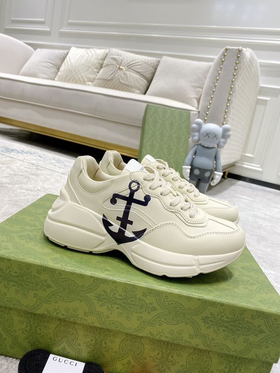 Gucci Premium Leather Casual Shoes Comfortable Versatile Fashion Footwear