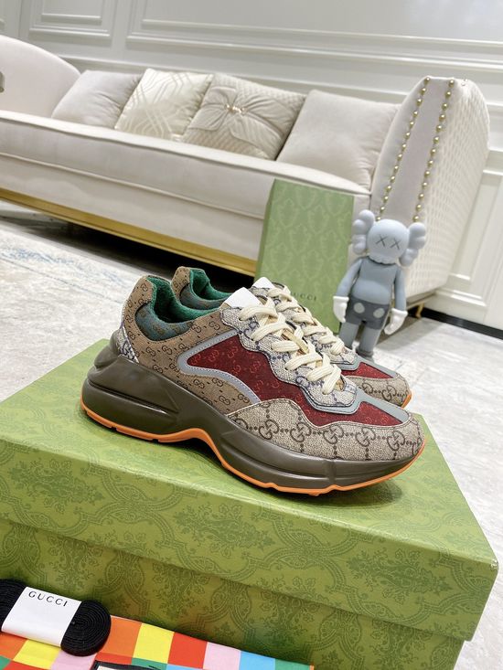 Gucci Premium Leather Casual Shoes Comfortable Versatile Fashion Footwear