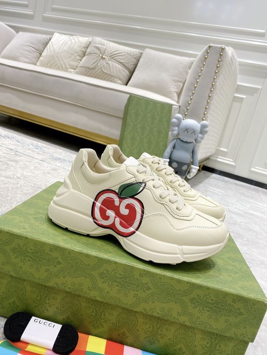 Gucci Premium Leather Casual Shoes Comfortable Versatile Fashion Footwear