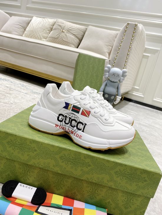 Gucci Premium Leather Casual Shoes Comfortable Versatile Fashion Footwear