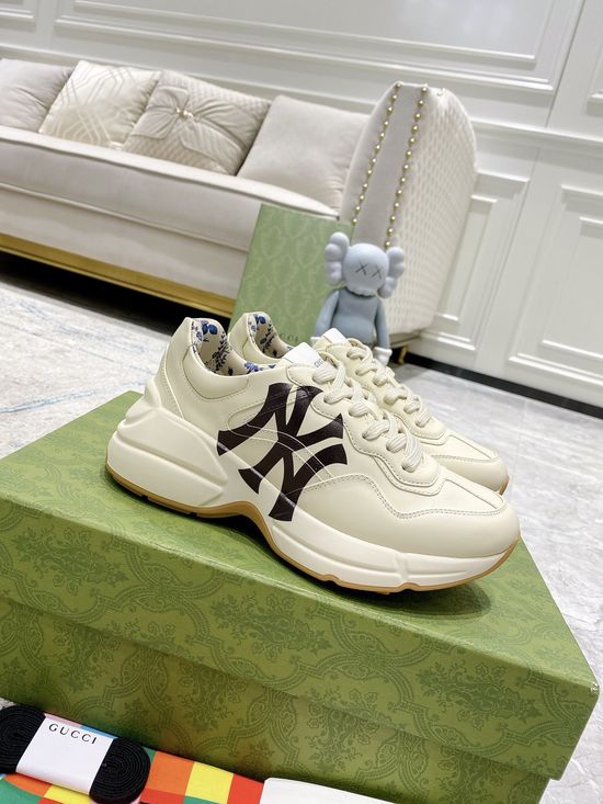 Gucci Premium Leather Casual Shoes Comfortable Versatile Fashion Footwear