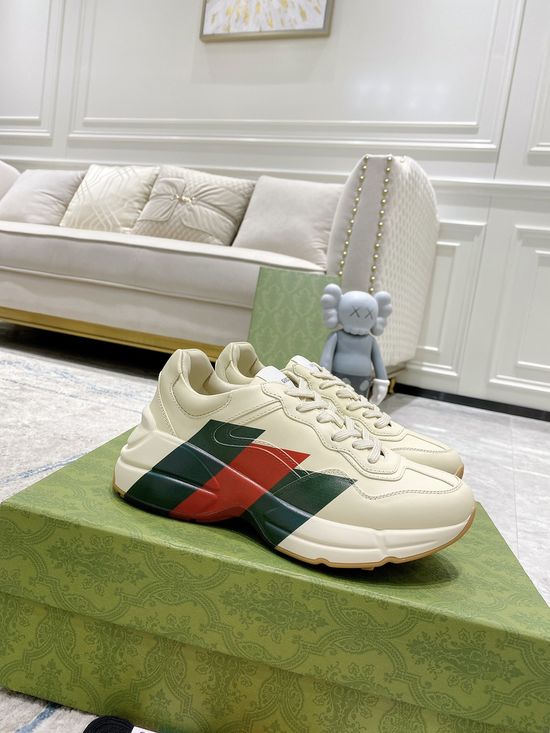 Gucci Premium Leather Casual Shoes Comfortable Versatile Fashion Footwear