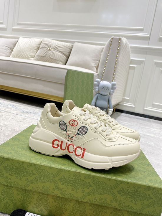 Gucci Premium Leather Casual Shoes Comfortable Versatile Fashion Footwear