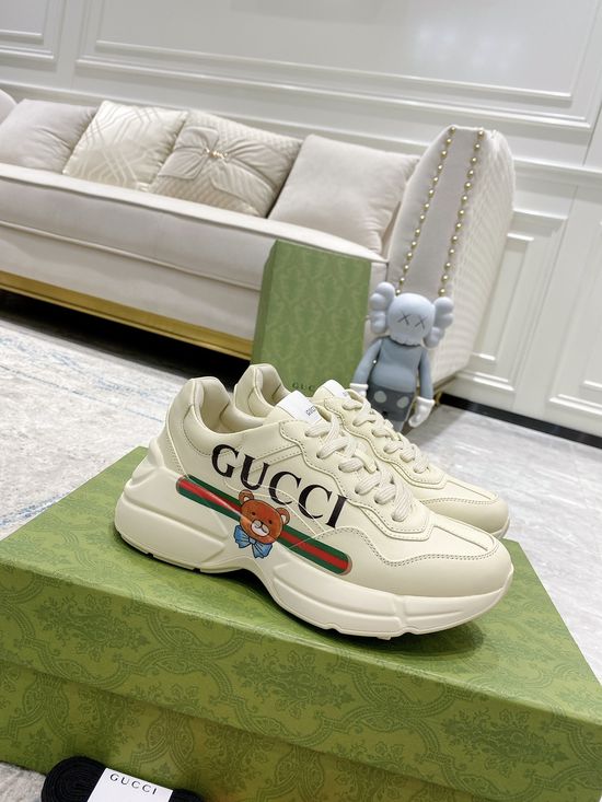 Gucci Premium Leather Casual Shoes Comfortable Versatile Fashion Footwear