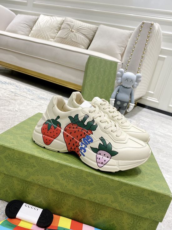 Gucci Premium Leather Casual Shoes Comfortable Versatile Fashion Footwear