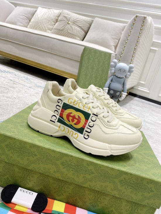Gucci Premium Leather Casual Shoes Comfortable Versatile Fashion Footwear