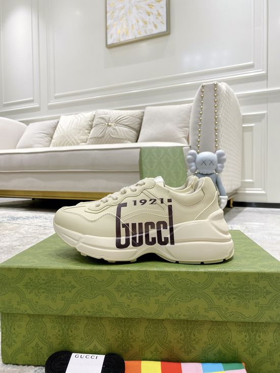 Gucci Premium Leather Casual Shoes Comfortable Versatile Fashion Footwear