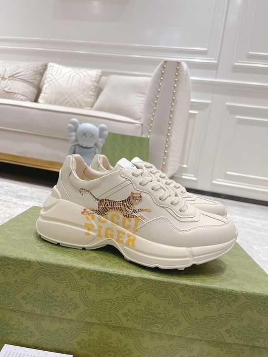 Gucci Premium Leather Casual Shoes Comfortable Versatile Fashion Footwear