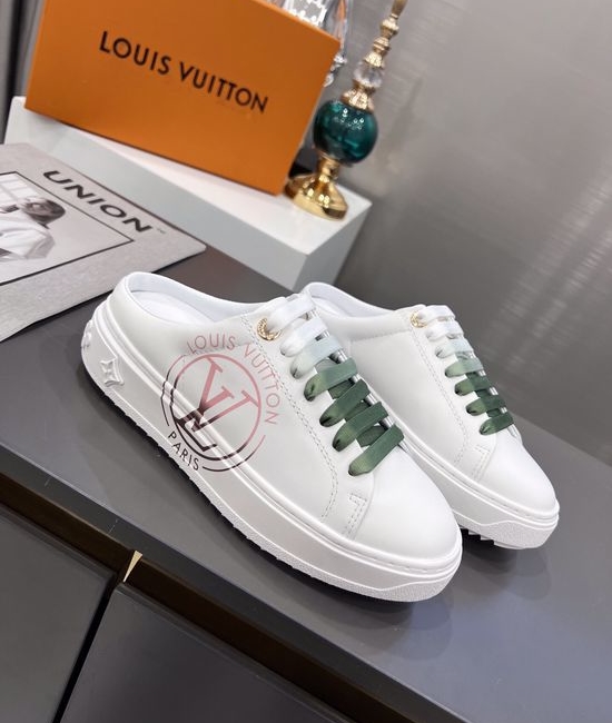 Louis Vuitton LV Slingback Casual Sneakers with Printed Leather Upper