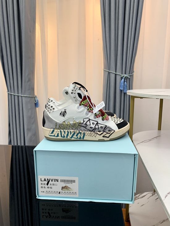 Lanvin Premium Leather Versatile Daily Casual Sneakers