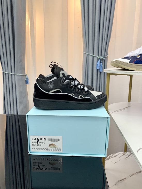 Lanvin Premium Leather Versatile Daily Casual Sneakers