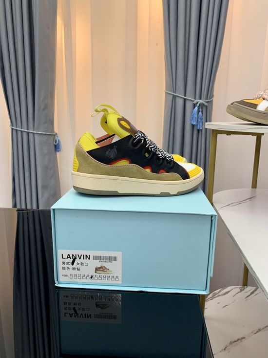Lanvin Premium Leather Versatile Daily Casual Sneakers