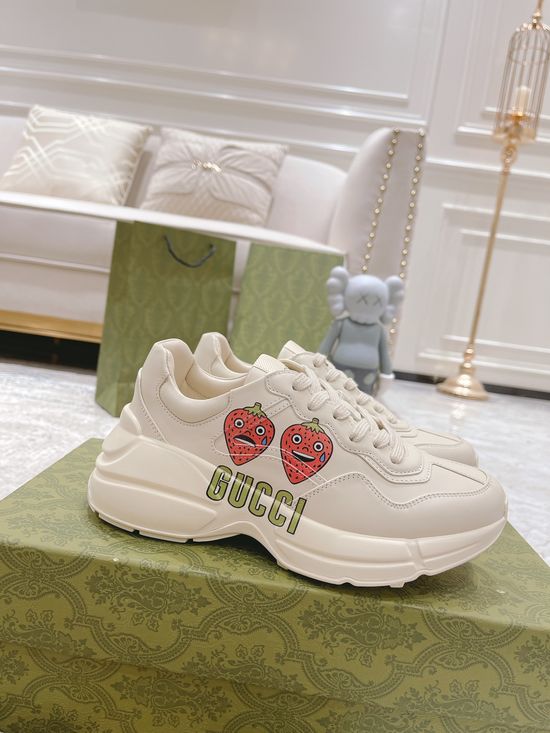 Gucci Premium Leather Casual Shoes Comfortable Versatile Fashion Footwear