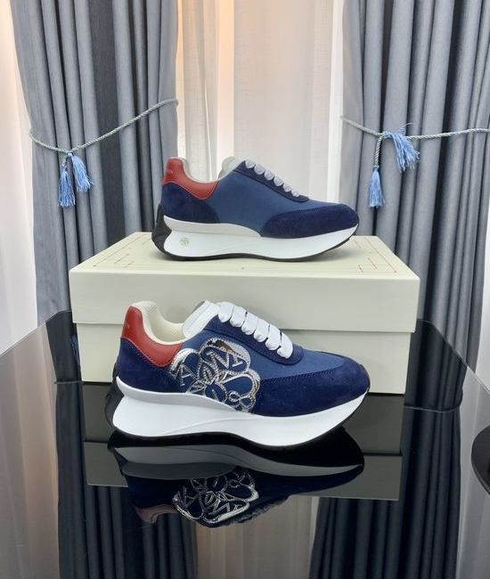 McQueen Sprint Running Sneakers with Signature Seal Design
