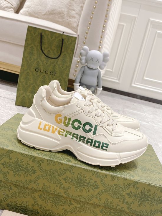 Gucci Premium Leather Casual Shoes Comfortable Versatile Fashion Footwear