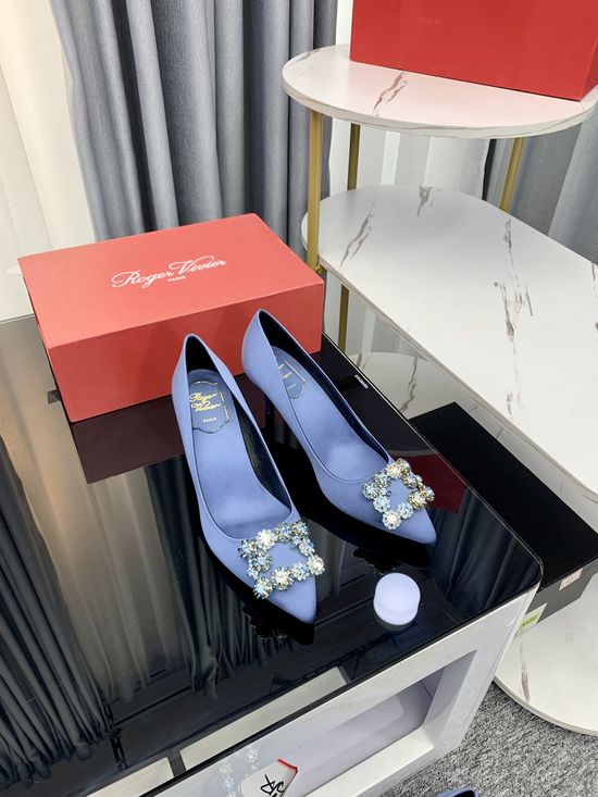 Vivienne Westhood Rhinestone Buckle Satin Kitten Heel Slingback Shoes