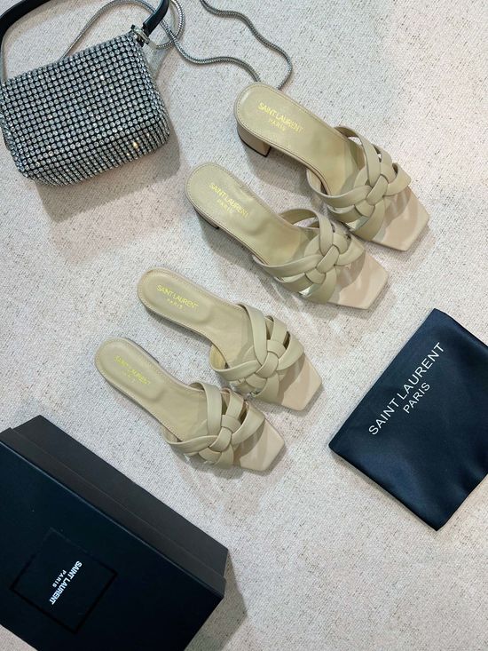 Yves Saint Laurent Classic Leather Slides Premium Quality Handcrafted Upper