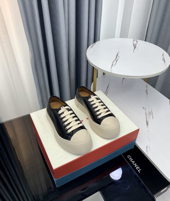 Marni Premium Leather Platform Casual Shoes with Adjustable Straps