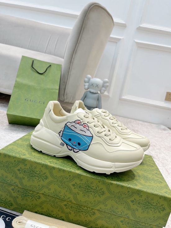 Gucci Premium Leather Casual Shoes Comfortable Versatile Fashion Footwear