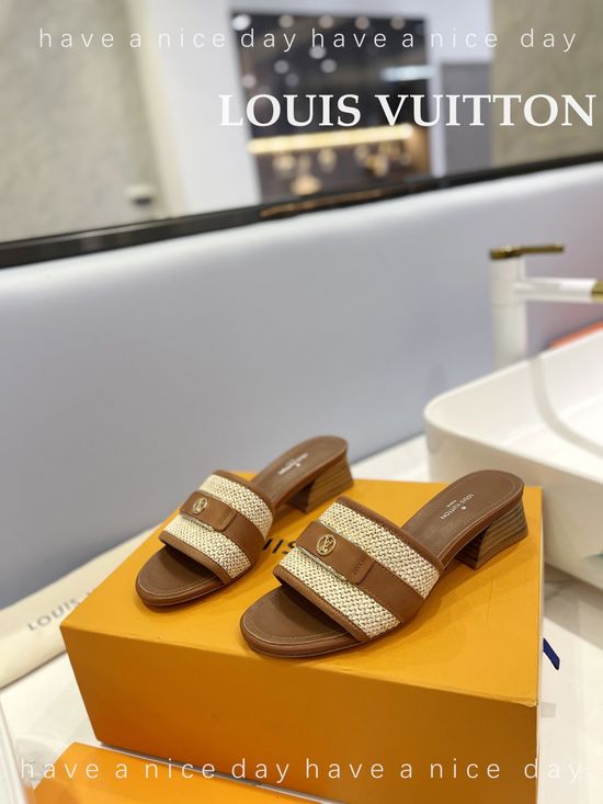 Louis Vuitton Woven Hollow Leather Sole Vintage Comfort Sandals