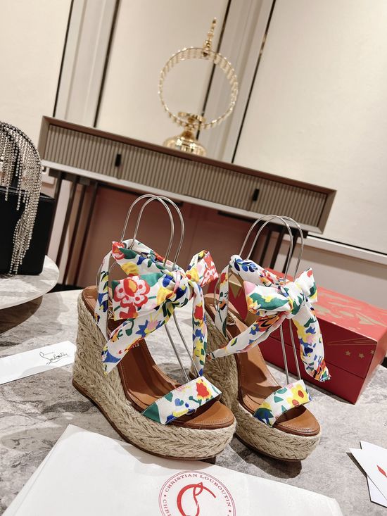 Bottega Veneta Woven Wedge Sandals with Crossover Straps