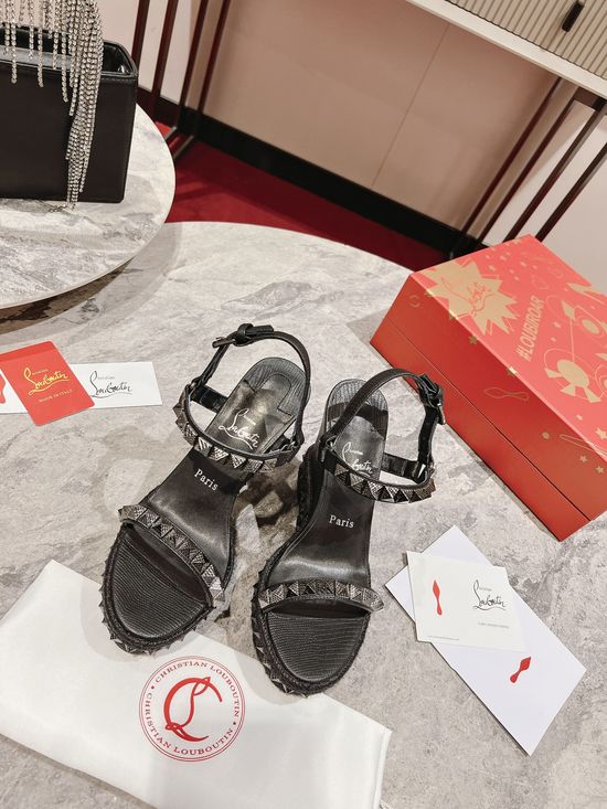 Bottega Veneta Wedge Sandal with Woven Sole and Leather Straps