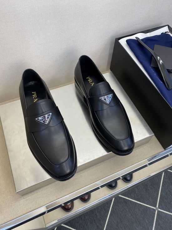 Prada Premium Leather Formal Dress Shoes For Gentlemen