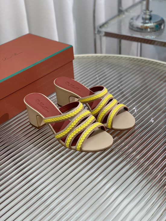 Loro Piana Genuine Leather Comfortable Summer Flat Slides
