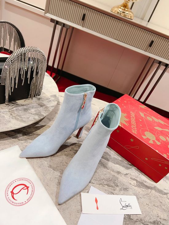 Christian Louboutine Stylish Pointed Toe Leather Boots In Multiple Colors